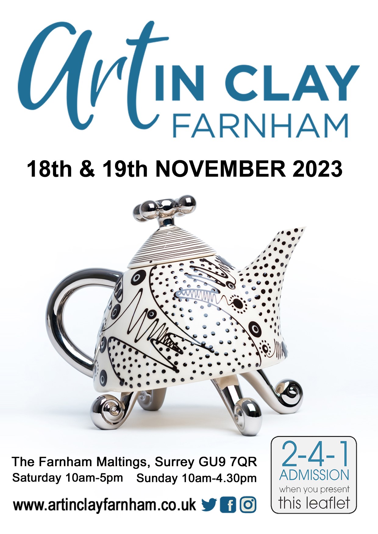 Potclays will be at Art in Clay Farnham again in 2023 Potclays